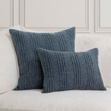 SLD Gratitude Navy Blue Multiple Sizes Throw Pillow (Set of 2) by Classic Home at Eve Furniture