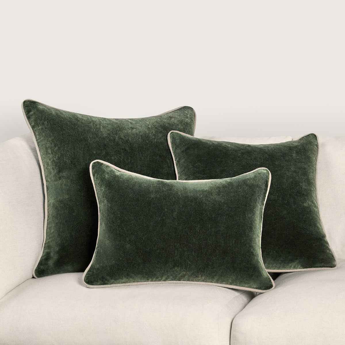 SLD Heirloom Forest Green Velvet Multiple Sizes Throw Pillow (Set of 2) by Classic Home at Eve Furniture