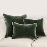 SLD Heirloom Forest Green Velvet Multiple Sizes Throw Pillow (Set of 2) by Classic Home at Eve Furniture