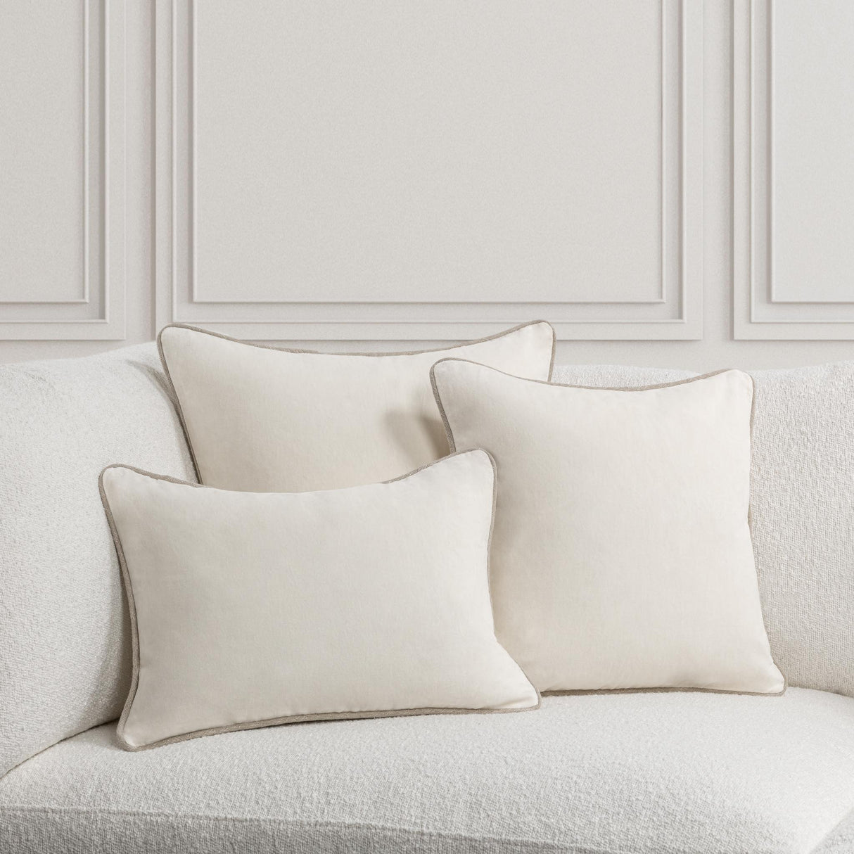 SLD Heirloom Ivory Velvet Multiple Sizes Throw Pillow (Set of 2) by Classic Home at Eve Furniture