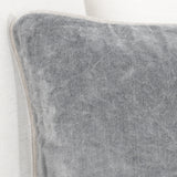 SLD Heirloom Stone Gray Velvet Multiple Sizes Throw Pillow (Set of 2) by Classic Home at Eve Furniture