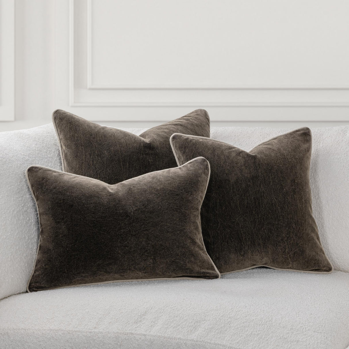 SLD Heirloom Velvet Dark Clove Throw Pillow (Set of 2) by Classic Home at Eve Furniture