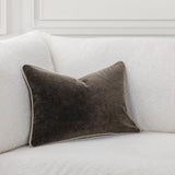 SLD Heirloom Velvet Dark Clove Throw Pillow (Set of 2) by Classic Home at Eve Furniture