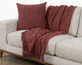 SLD Hunter Cherrywood Red 22x22 Throw Pillow (Set of 2) by Classic Home at Eve Furniture