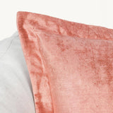 SLD Lapis Dusty Coral Velvet 22x22 Throw Pillow (Set of 2) by Classic Home at Eve Furniture