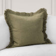 SLD Lauren Olive Green 22x22 Throw Pillow (Set of 2) by Classic Home at Eve Furniture