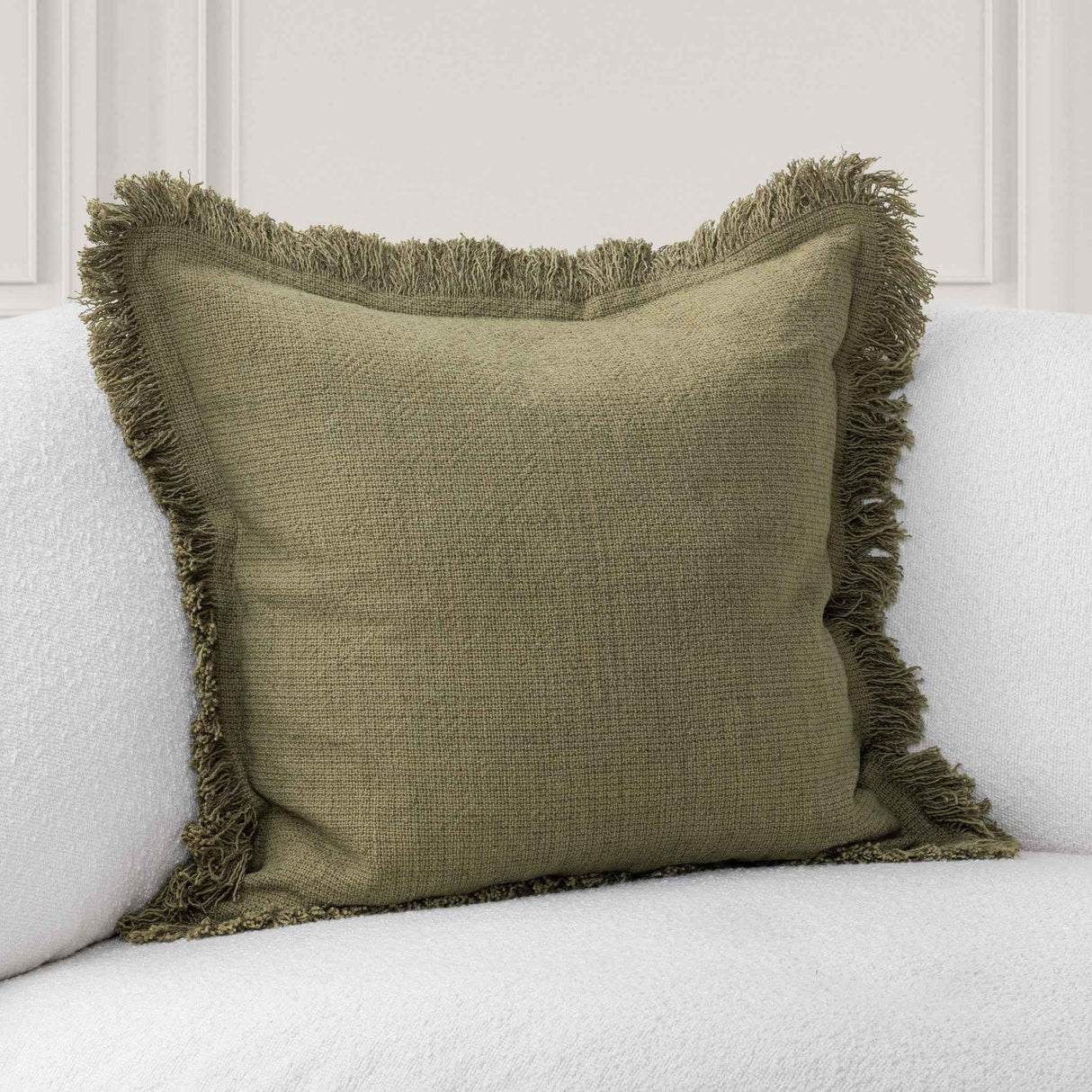SLD Lauren Olive Green 22x22 Throw Pillow (Set of 2) by Classic Home at Eve Furniture