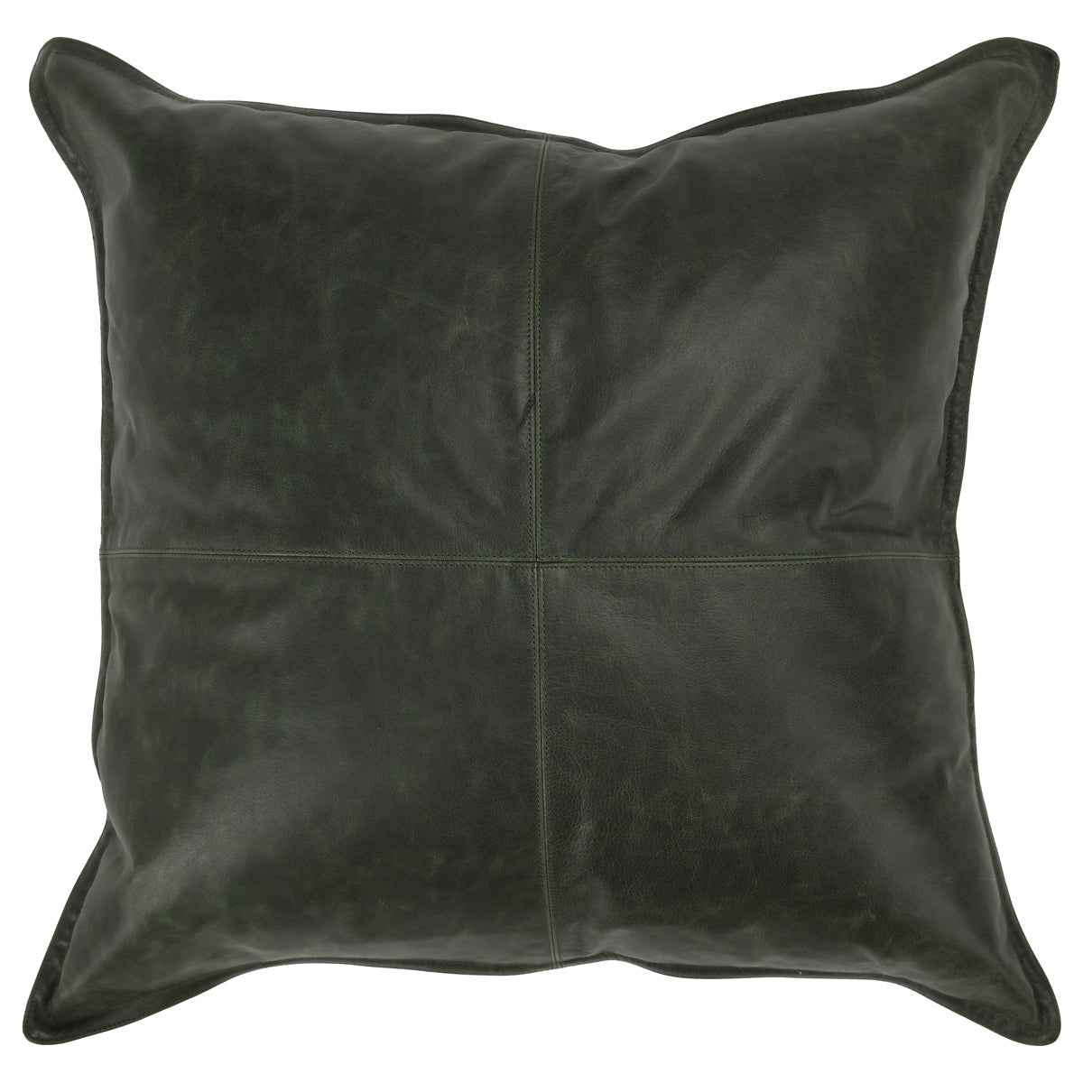 SLD Leather Acre Forest Green Multiple Sizes Throw Pillow (Set of 2) by Classic Home at Eve Furniture