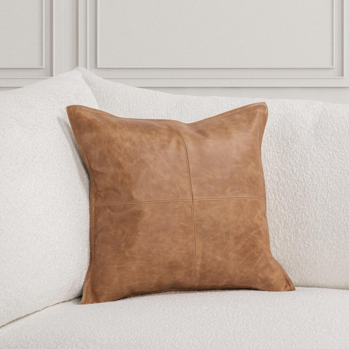SLD Leather Dumont Chestnut Multiple Sizes Throw Pillow (Set of 2) by Classic Home at Eve Furniture