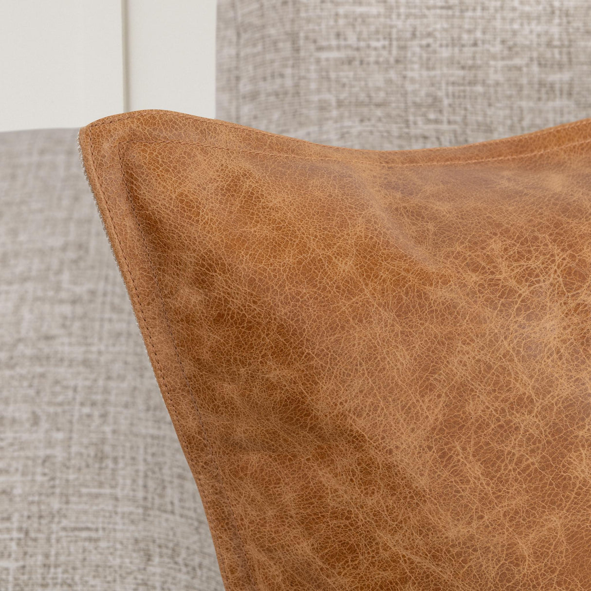 SLD Leather Dumont Chestnut Multiple Sizes Throw Pillow (Set of 2) by Classic Home at Eve Furniture