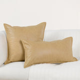 SLD Leather Golden Wheat Multiple Sizes Throw Pillow (Set of 2) by Classic Home at Eve Furniture