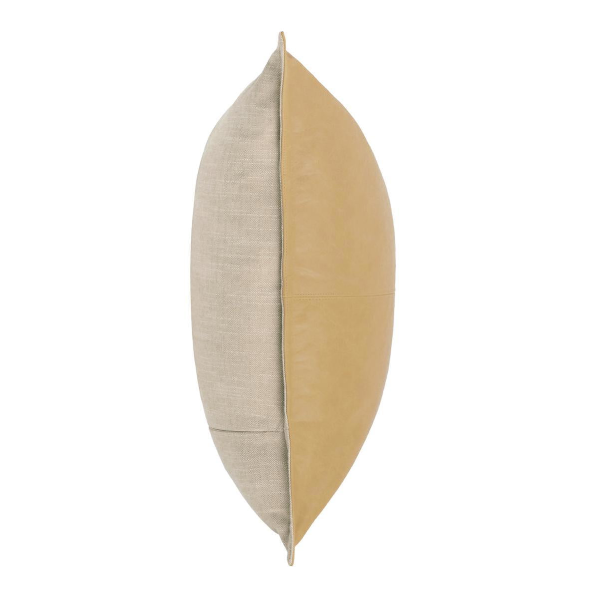SLD Leather Golden Wheat Multiple Sizes Throw Pillow (Set of 2) by Classic Home at Eve Furniture