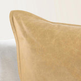 SLD Leather Golden Wheat Multiple Sizes Throw Pillow (Set of 2) by Classic Home at Eve Furniture