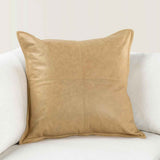SLD Leather Golden Wheat Multiple Sizes Throw Pillow (Set of 2) by Classic Home at Eve Furniture