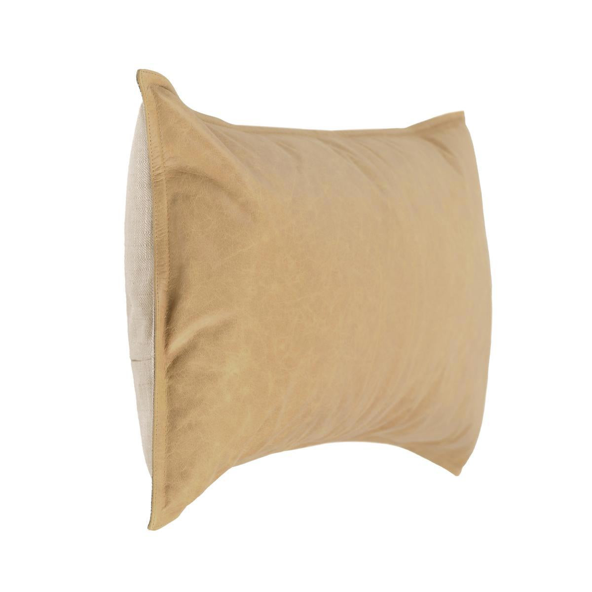SLD Leather Golden Wheat Multiple Sizes Throw Pillow (Set of 2) by Classic Home at Eve Furniture