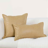 SLD Leather Golden Wheat Multiple Sizes Throw Pillow (Set of 2) by Classic Home at Eve Furniture