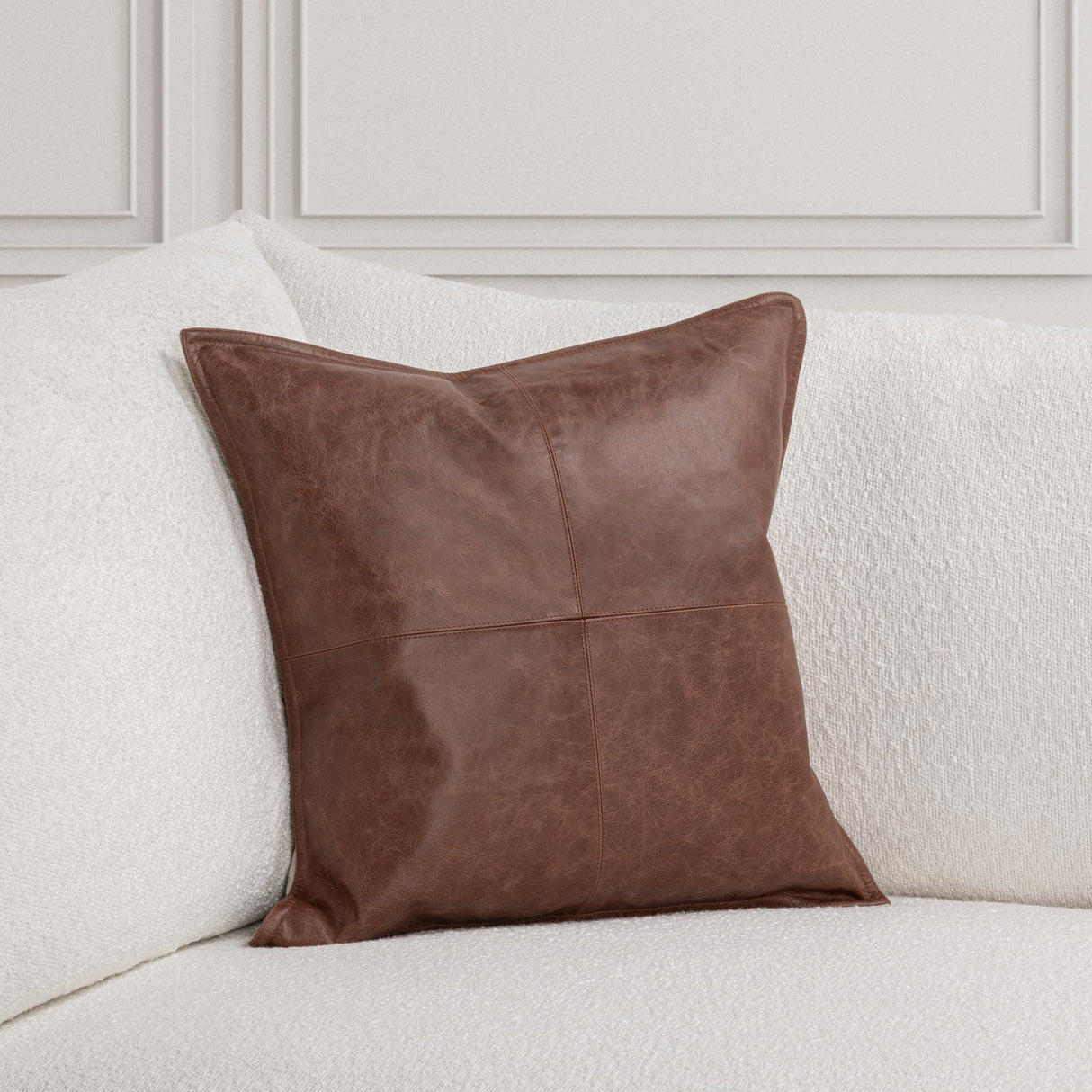SLD Leather Kona Brown Multiple Sizes Throw Pillow (Set of 2) by Classic Home at Eve Furniture