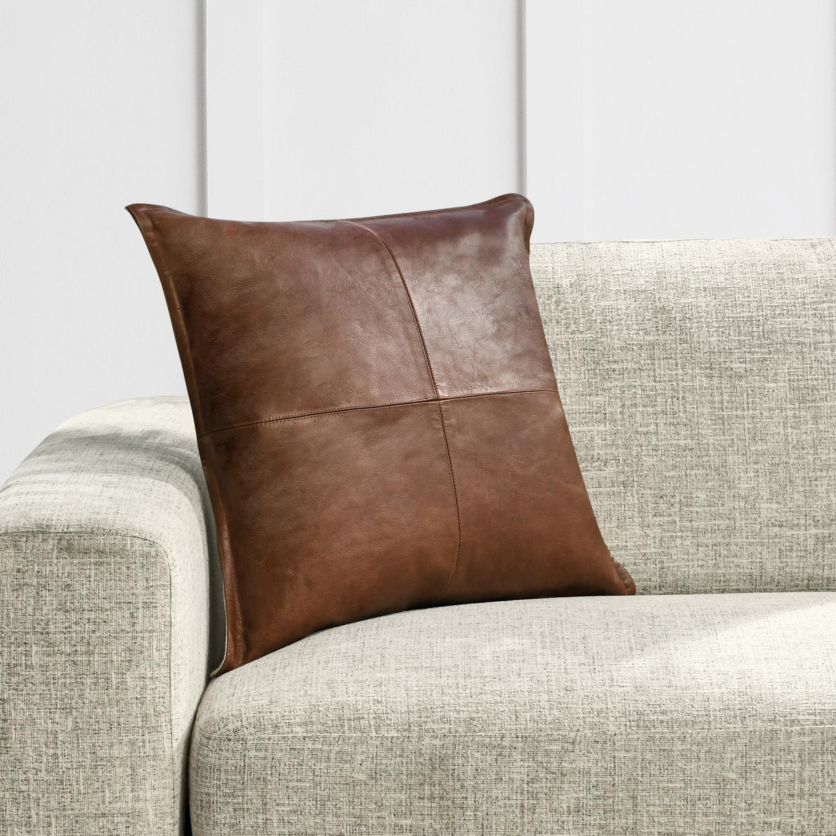 SLD Leather Kona Brown Multiple Sizes Throw Pillow (Set of 2) by Classic Home at Eve Furniture