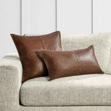 SLD Leather Kona Brown Multiple Sizes Throw Pillow (Set of 2) by Classic Home at Eve Furniture