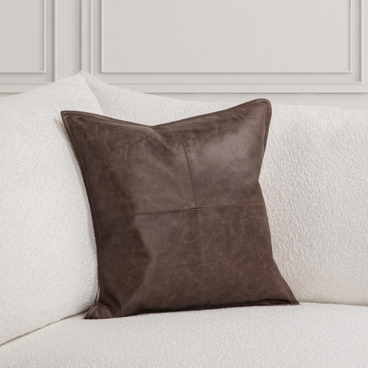 SLD Leather Parsons Cocoa Multiple Sizes Throw Pillow (Set of 2) by Classic Home at Eve Furniture