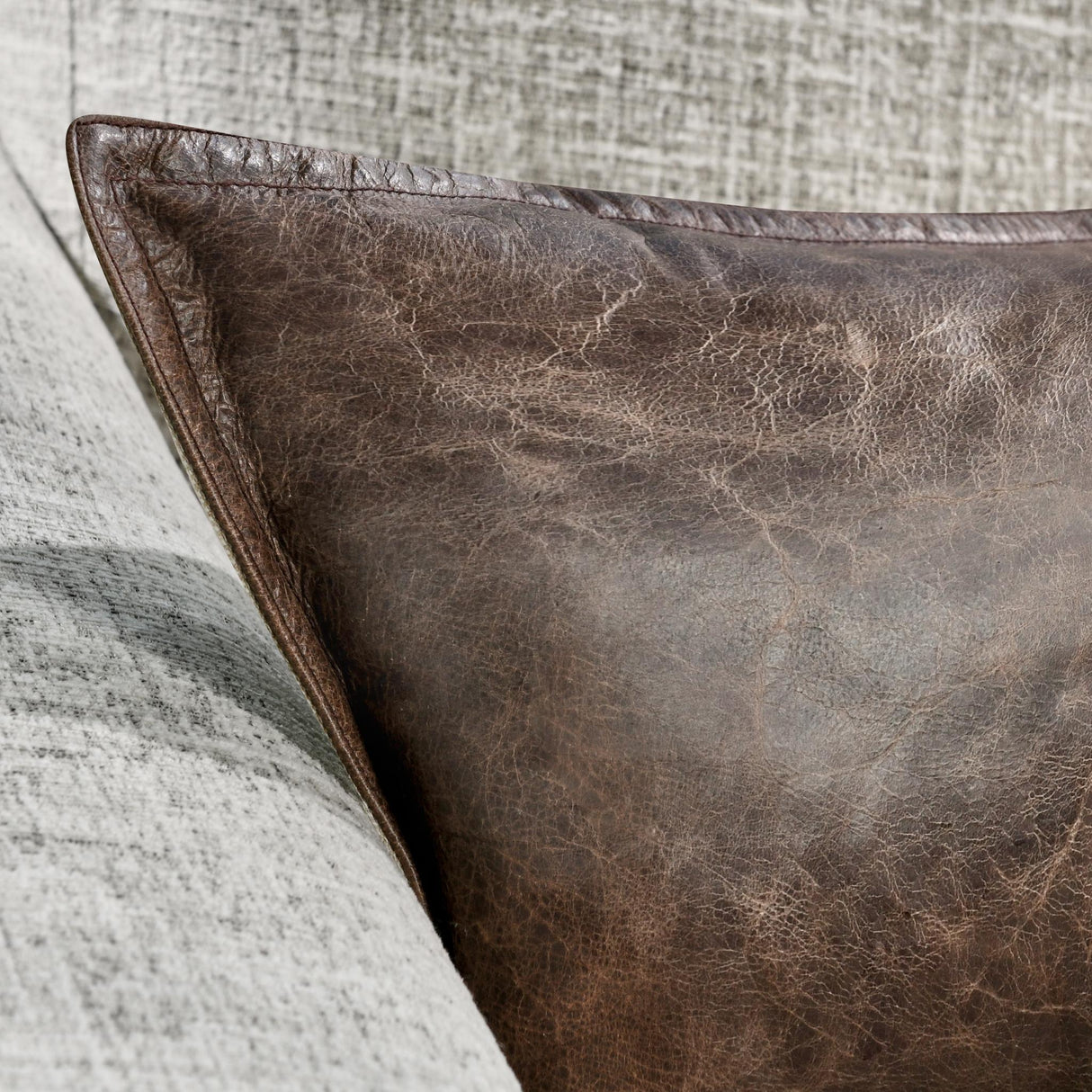 SLD Leather Parsons Cocoa Multiple Sizes Throw Pillow (Set of 2) by Classic Home at Eve Furniture