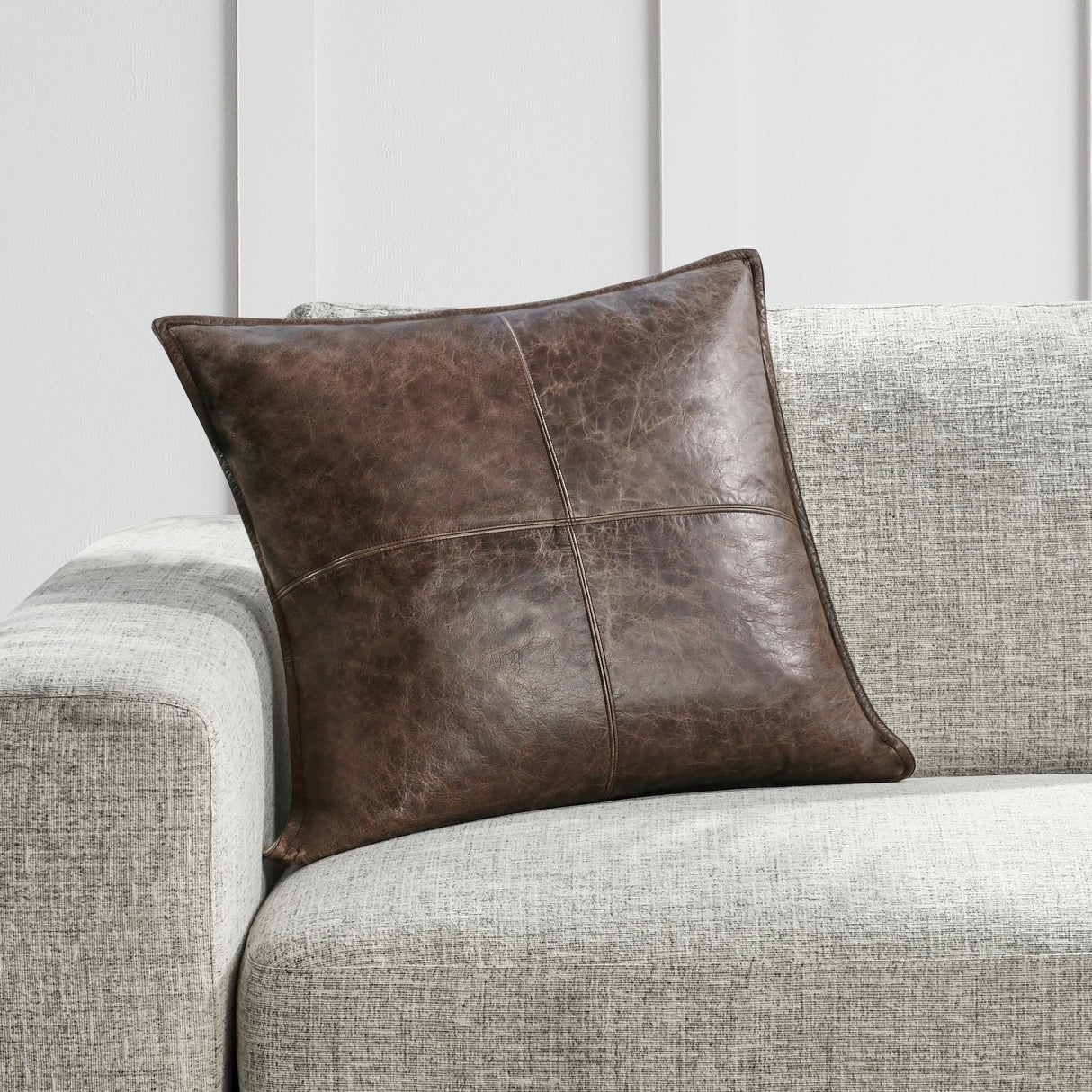 SLD Leather Parsons Cocoa Multiple Sizes Throw Pillow (Set of 2) by Classic Home at Eve Furniture