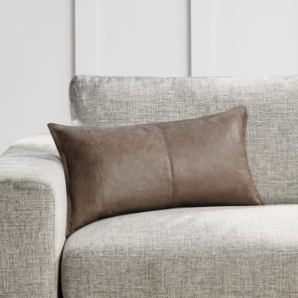 SLD Leather Sandstorm Taupe Multiple Sizes Throw Pillow (Set of 2) by Classic Home at Eve Furniture