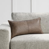 SLD Leather Sandstorm Taupe Multiple Sizes Throw Pillow (Set of 2) by Classic Home at Eve Furniture