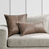 SLD Leather Sandstorm Taupe Multiple Sizes Throw Pillow (Set of 2) by Classic Home at Eve Furniture