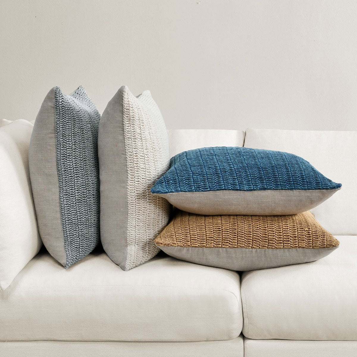 SLD Macie Blue 22x22 Throw Pillow (Set of 2) by Classic Home at Eve Furniture