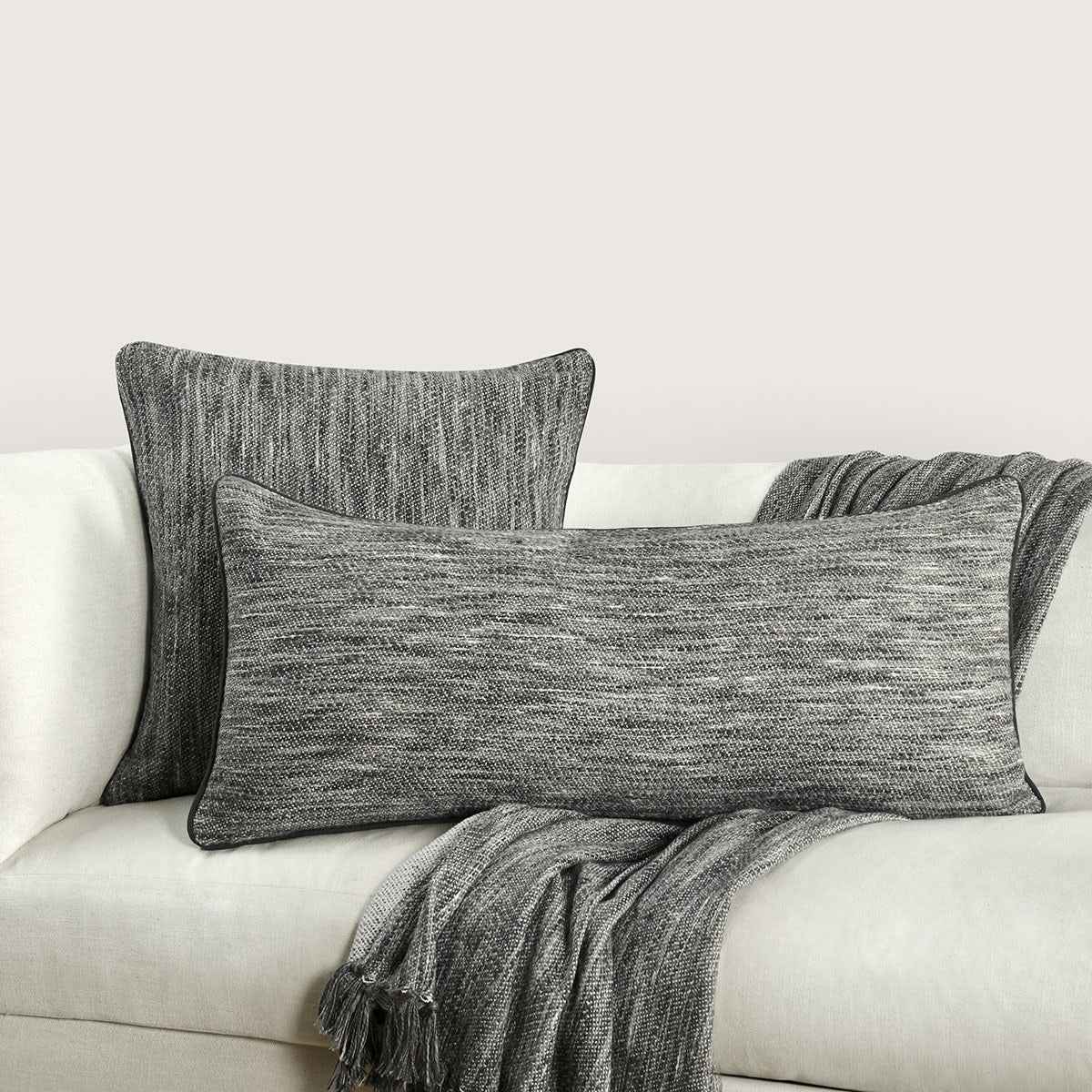 SLD Sharma Gray Multiple Sizes Throw Pillow (Set of 2) by Classic Home at Eve Furniture