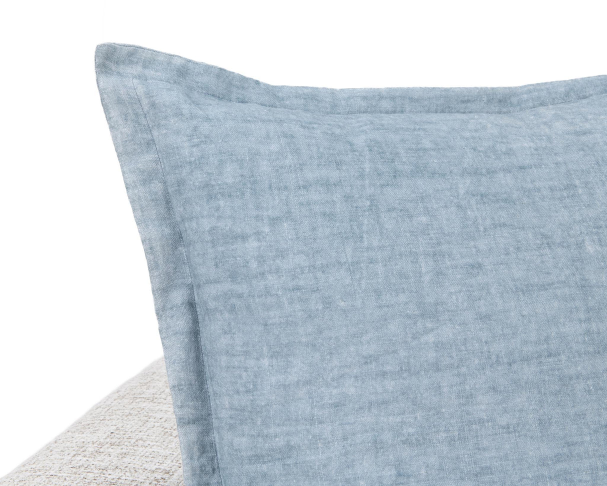 SLD Solstice Chambray Blue 22x22 Throw Pillow (Set of 2) by Classic Home at Eve Furniture