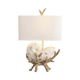 Sleeping Shell White/Brown Table Lamp by Crestview at Eve Furniture