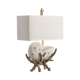 Sleeping Shell White/Brown Table Lamp by Crestview at Eve Furniture