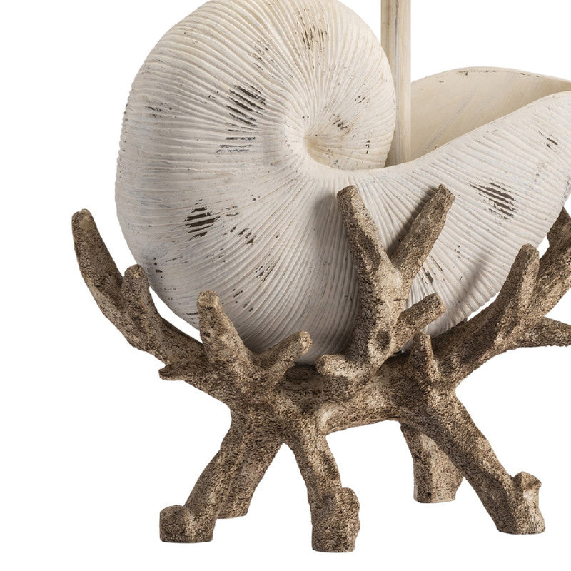 Sleeping Shell White/Brown Table Lamp by Crestview at Eve Furniture