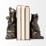 Sleuth (Set of 2) 9L x 8W Grizzly Bear Bookends by Mercana at Eve Furniture