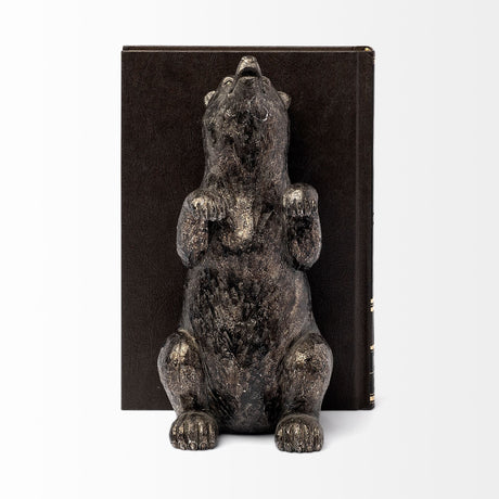 Sleuth (Set of 2) Grizzly Bear Bookends by Mercana at Eve Furniture