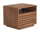 Slit Walnut Nightstand by Zuomod at Eve Furniture