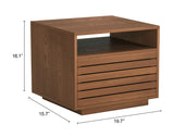 Slit Walnut Nightstand by Zuomod at Eve Furniture