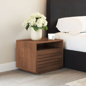 Slit Walnut Nightstand by Zuomod at Eve Furniture