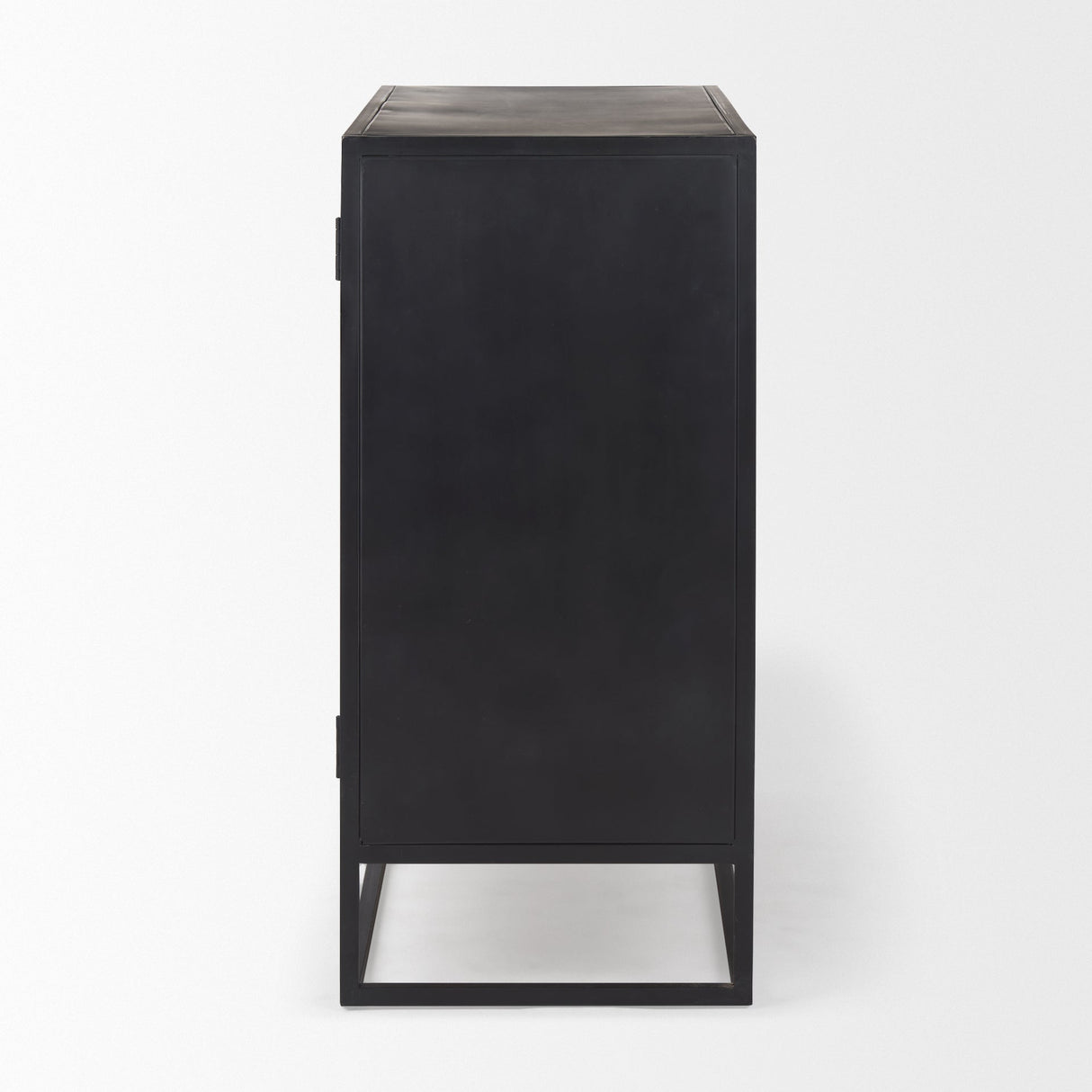 Sloan 40.0W Black Wood W/Black Metal Frame Accent Cabinet by Mercana at Eve Furniture