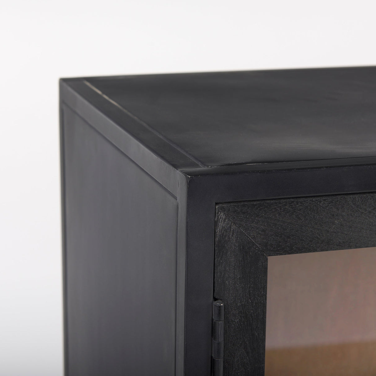 Sloan 40.0W Black Wood W/Black Metal Frame Accent Cabinet by Mercana at Eve Furniture