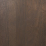 Sloan 42W x 80H Dark Brown Wood W/Black Metal Arched Curio Cabinet by Mercana at Eve Furniture