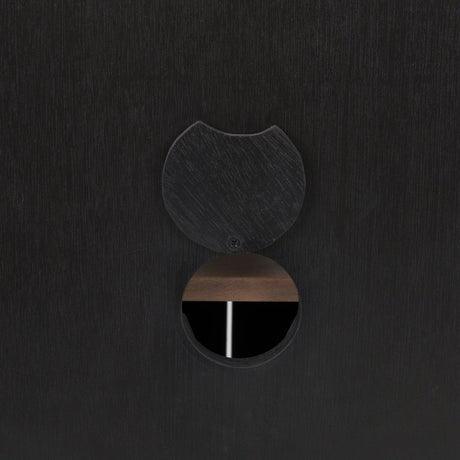 Sloan Black Wood W/Black Metal Frame Accent Cabinet by Mercana at Eve Furniture