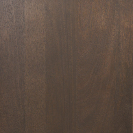 Sloan Dark Brown Wood W/Black Metal Arched Curio Cabinet by Mercana at Eve Furniture