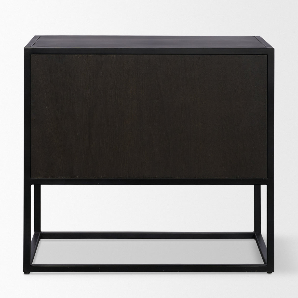 Sloan Light Brown W/ Black Metal Frame Side Table by Mercana at Eve Furniture