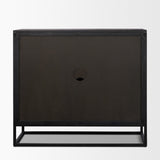 Sloan 40.0W Light Brown W/Black Metal Frame Accent Cabinet by Mercana at Eve Furniture