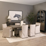 Sloan 47.5W x 80.5H Light Brown W/Black Metal Frame Arched Cabinet by Mercana at Eve Furniture