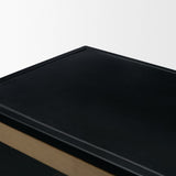 Sloan 80" Light Brown Wood W/Black Metal Frame Sideboard by Mercana at Eve Furniture