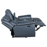Sloane Blue 2-Piece Upholstered Motion Reclining Sofa Set by Coaster at Eve Furniture